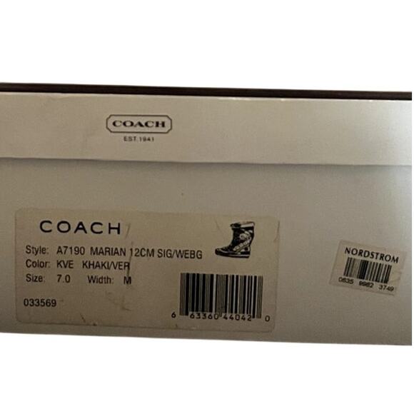 COACH Marian Classic Lace Up Sporty Print Chic Water Resistant Snow Boots 7 - Picture 9 of 15